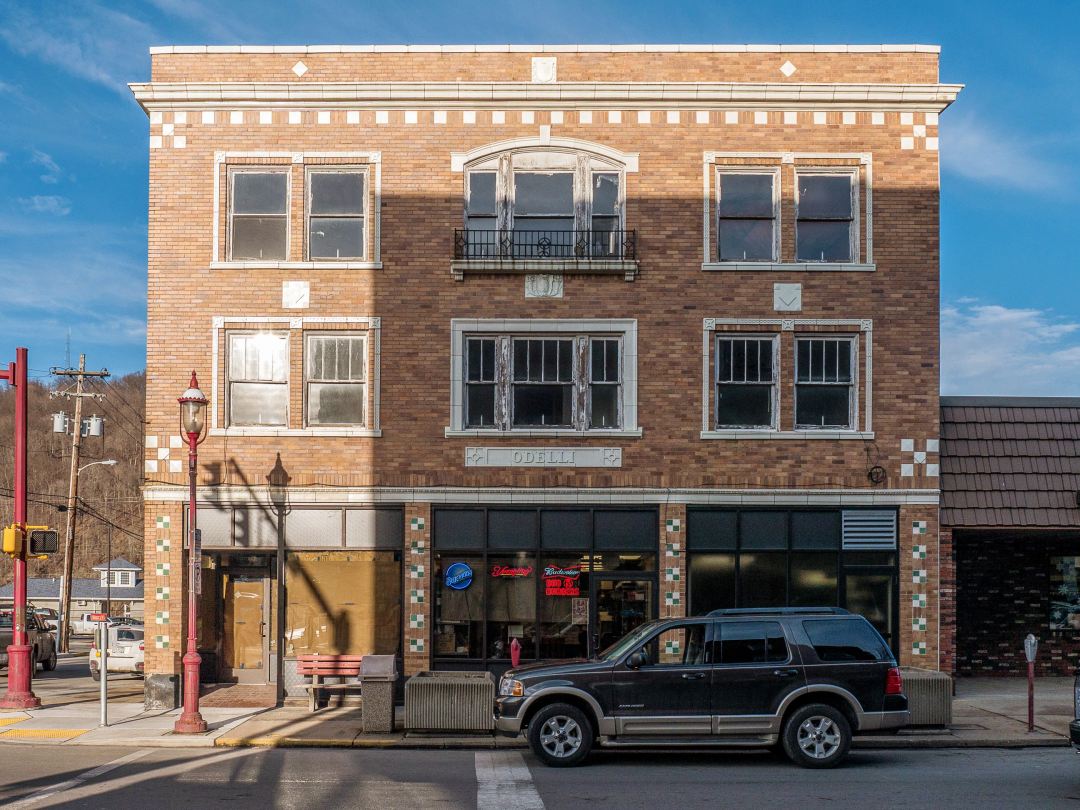 Photo of building at 255 - 259 West Main Street, Monongahela, Pa. 15063 along rt 88 and rt 136. Photo property of the Monongahela Main Street Program.