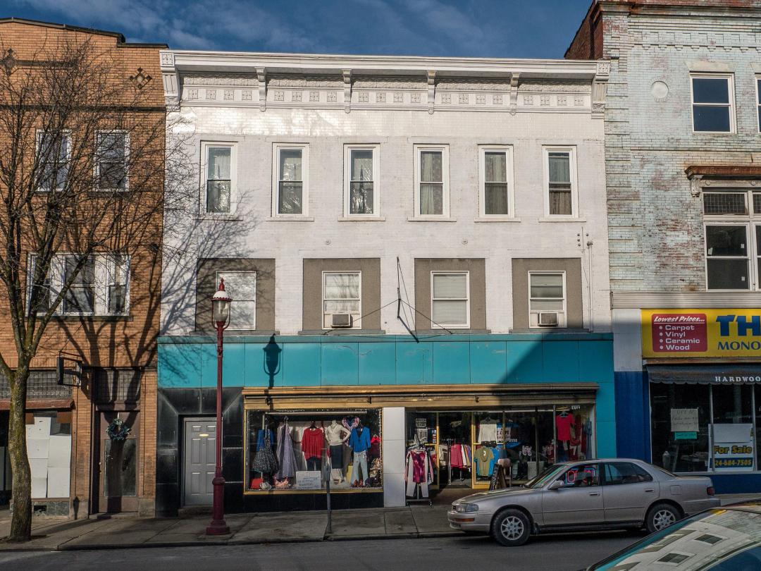 Photo of building at 219 West Main Street, Monongahela, Pa. 15063 along rt 88 and rt 136. Photo property of the Monongahela Main Street Program.