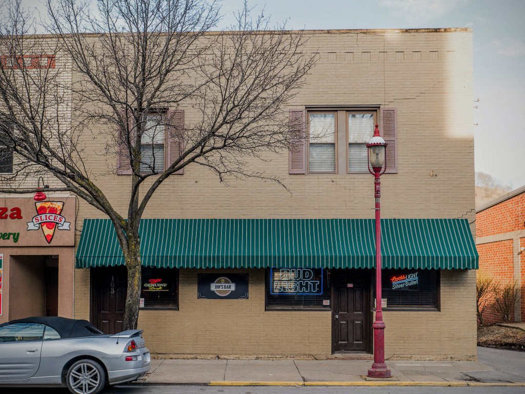Photo of building at 163 West Main Street, Monongahela, Pa. 15063 along rt 88 and rt 136. Photo property of the Monongahela Main Street Program.
