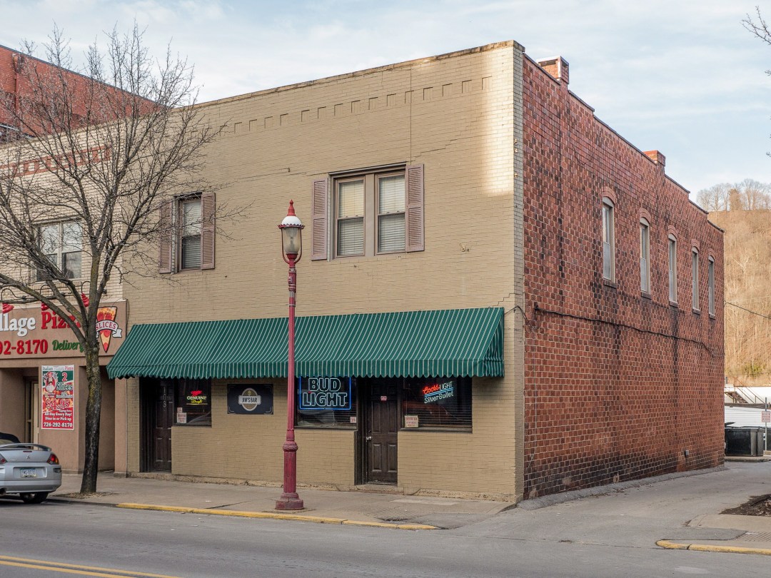 Photo of building at 163 West Main Street, Monongahela, Pa. 15063 along rt 88 and rt 136. Photo property of the Monongahela Main Street Program.