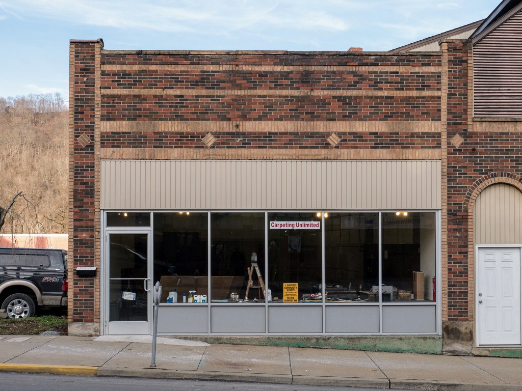Photo of building at 105 West Main Street, Monongahela, Pa. 15063 along rt 88 and rt 136. Photo property of the Monongahela Main Street Program.