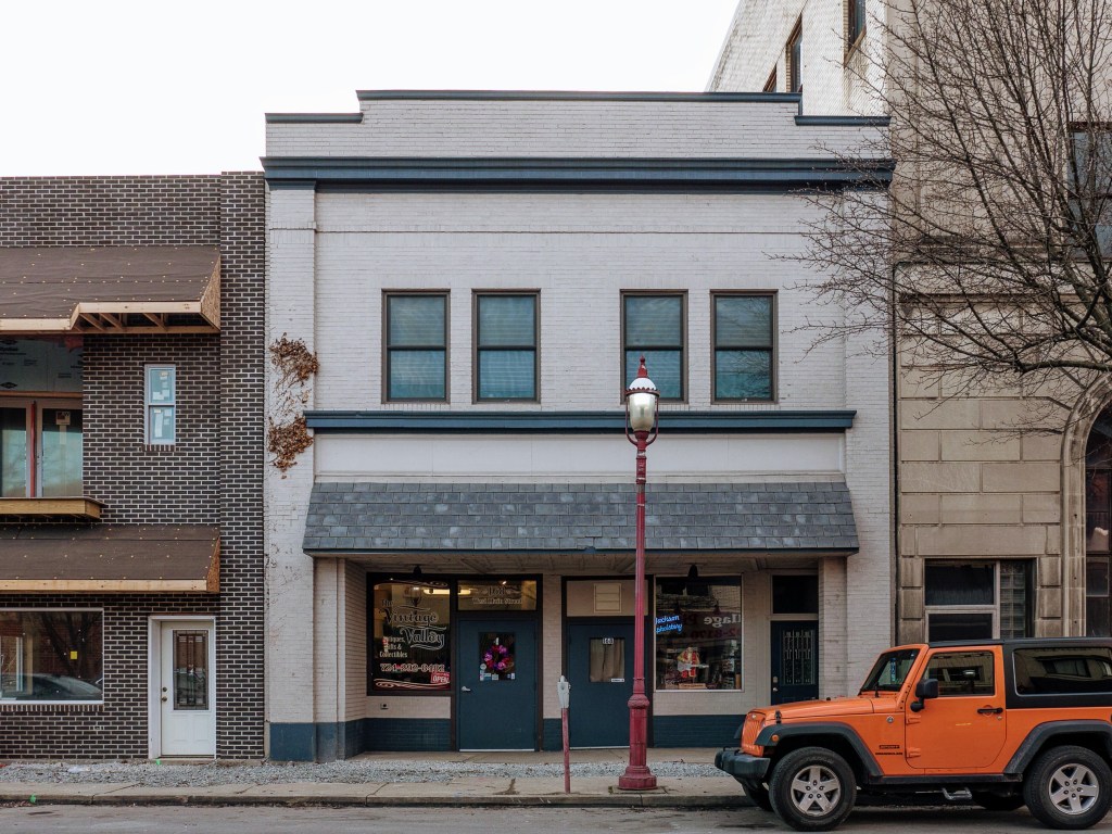 Photo of building at 168 West Main Street, Monongahela, Pa. 15063 along rt 88 and rt 136. Photo property of the Monongahela Main Street Program.