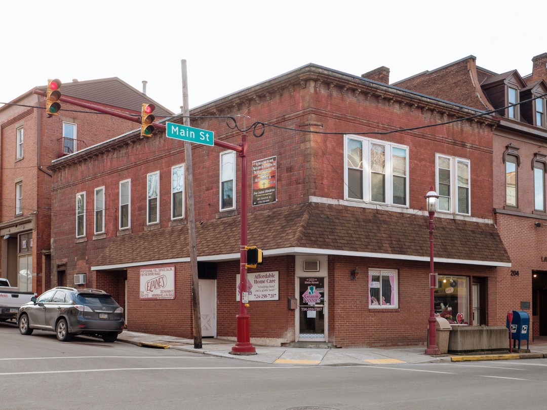 Photo of building at 200 - 202 West Main Street, Monongahela, Pa. 15063 along rt 88 and rt 136. Photo property of the Monongahela Main Street Program.