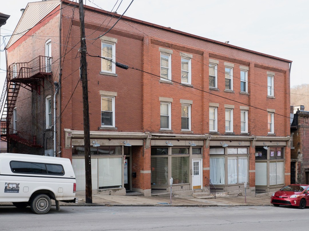 Photo of building at 206 - 212 Second Street, Monongahela, Pa. 15063 along rt 88 and rt 136. Photo property of the Monongahela Main Street Program.