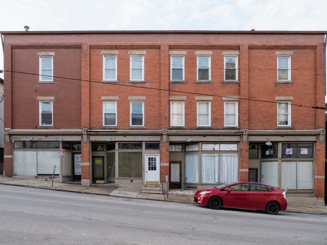 Photo of building at 206 - 212 Second Street, Monongahela, Pa. 15063 along rt 88 and rt 136. Photo property of the Monongahela Main Street Program.