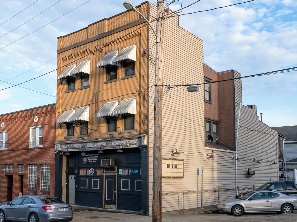 Photo of building at 103 - 107 Second St., Monongahela, Pa. 15063 along rt 88 and rt 136. Photo property of the Monongahela Main Street Program.
