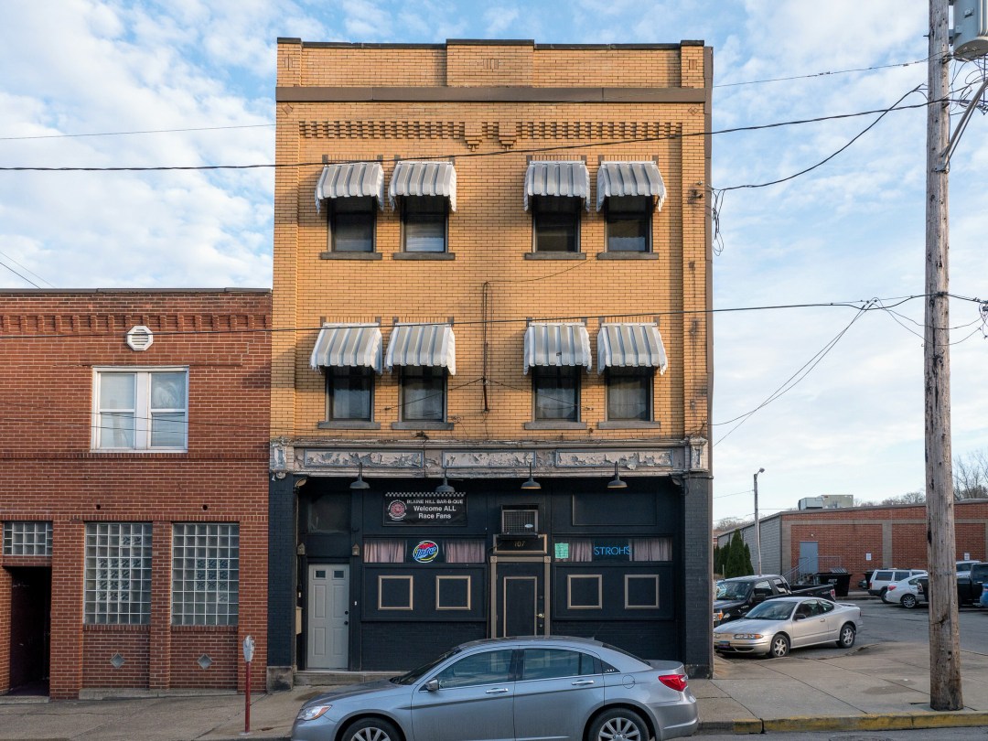 Photo of building at 103 - 107 Second Street, Monongahela, Pa. 15063 along rt 88 and rt 136. Photo property of the Monongahela Main Street Program.