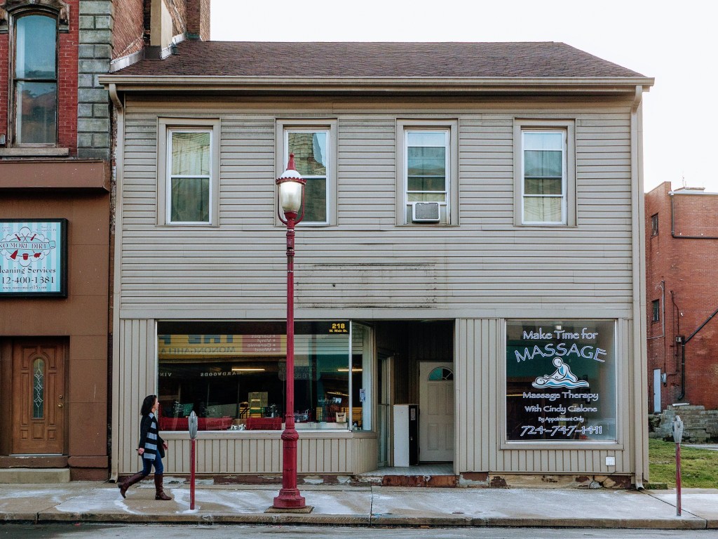 Photo of building at 216 West Main Street, Monongahela, Pa. 15063 along rt 88 and rt 136. Photo property of the Monongahela Main Street Program.