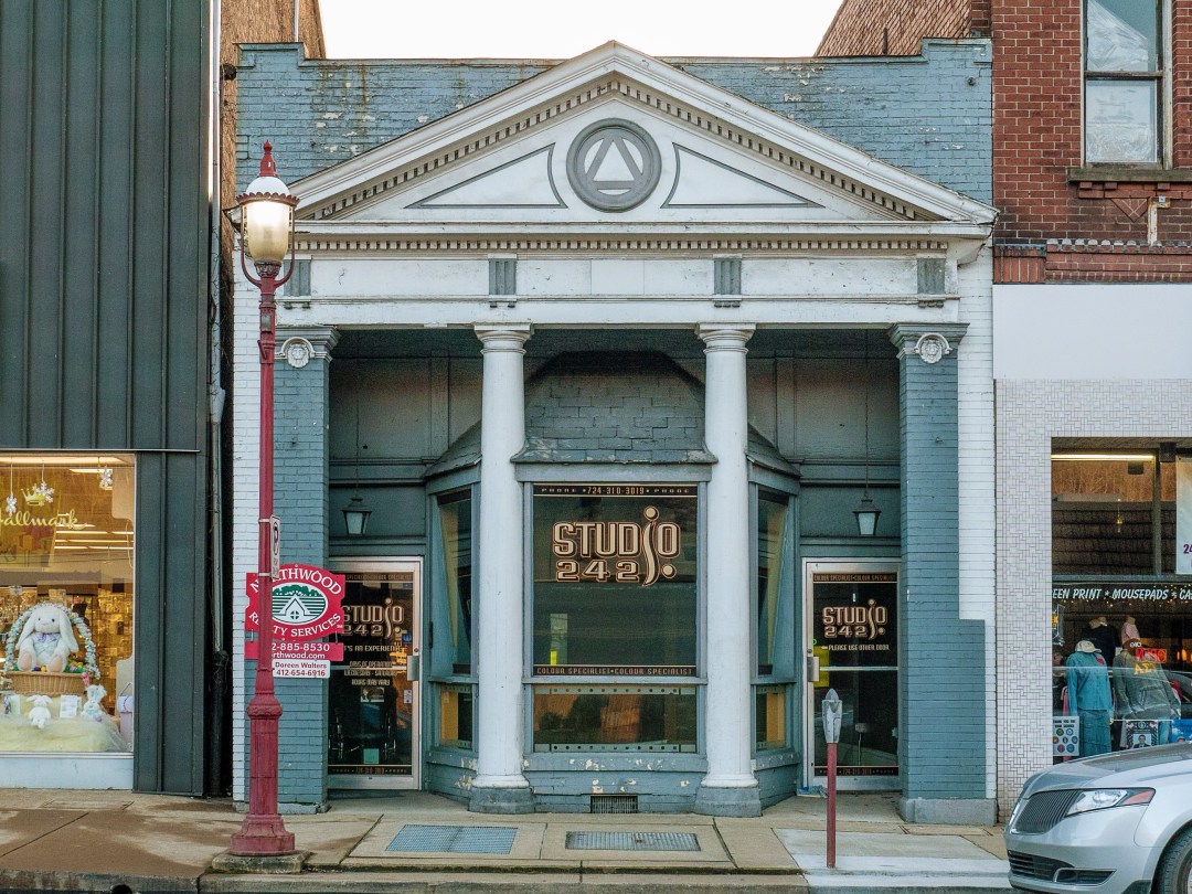Photo of building at 242West Main Street, Monongahela, Pa. 15063 along rt 88 and rt 136. Photo property of the Monongahela Main Street Program.