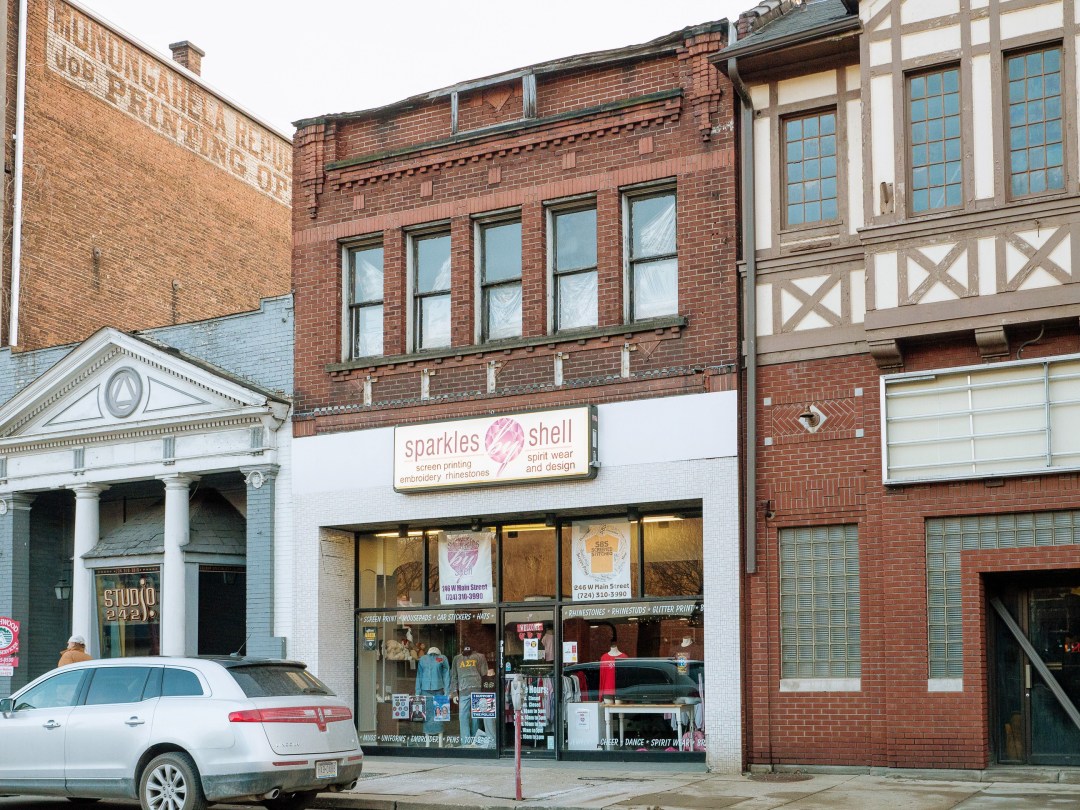 Photo of building at 246 West Main Street, Monongahela, Pa. 15063 along rt 88 and rt 136. Photo property of the Monongahela Main Street Program.