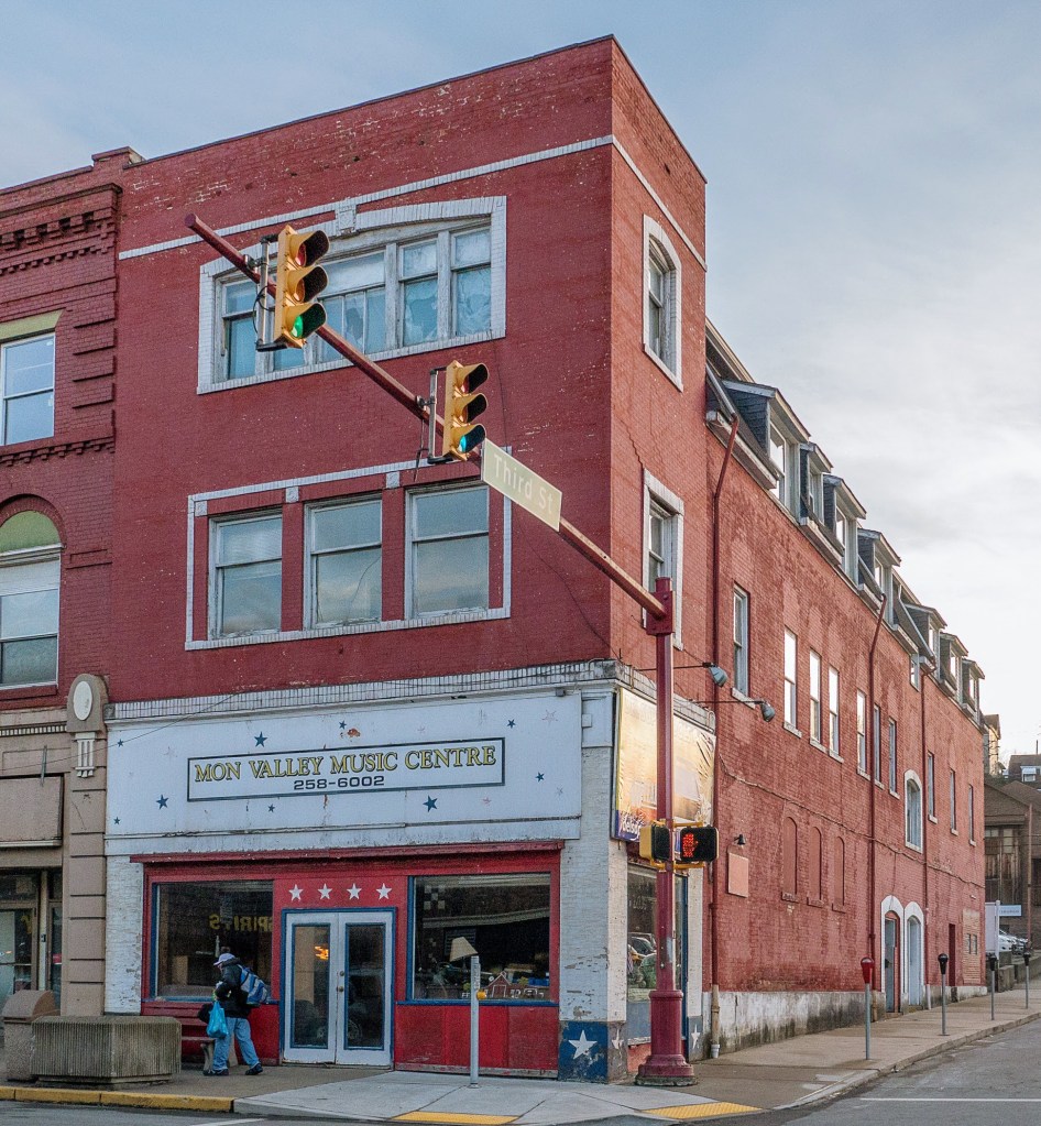 Photo of building at 256 - 260 West Main Street, Monongahela, Pa. 15063 along rt 88 and rt 136. Photo property of the Monongahela Main Street Program.