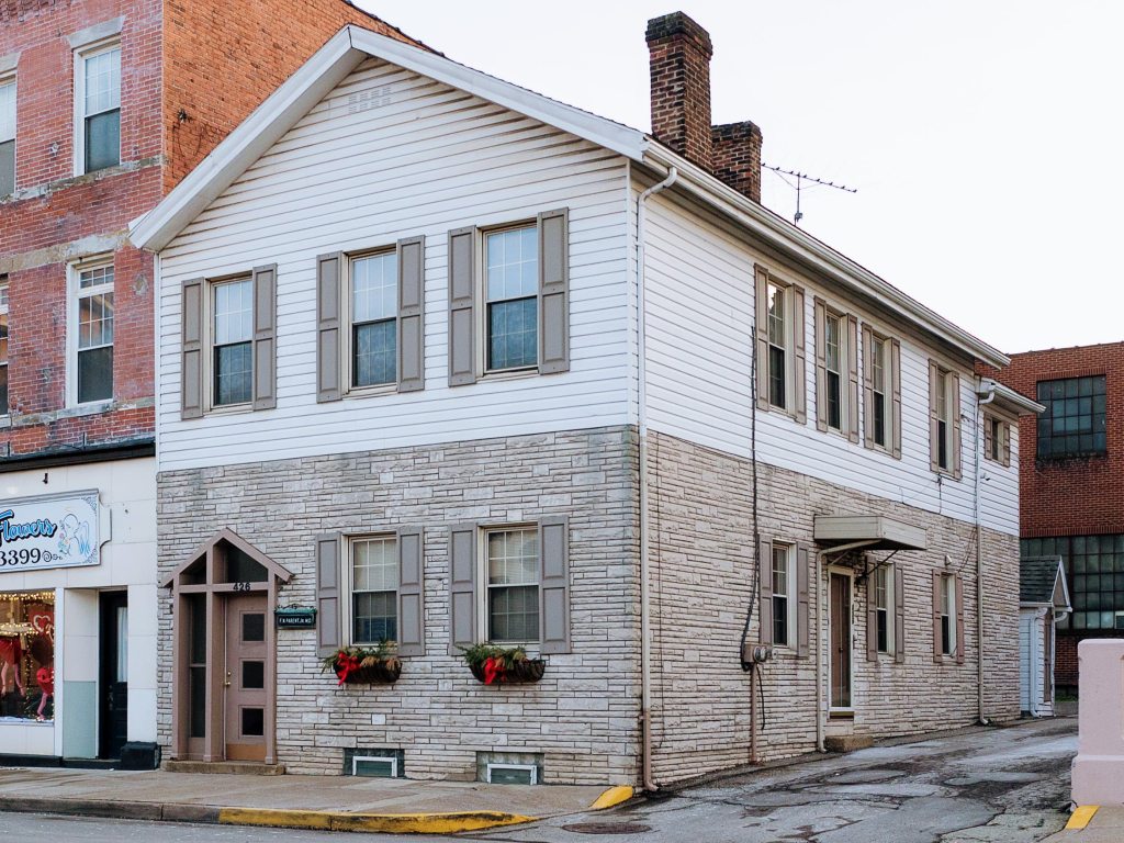 Photo of building at 426 West Main Street, Monongahela, Pa. 15063 along rt 88 and rt 136. Photo property of the Monongahela Main Street Program.