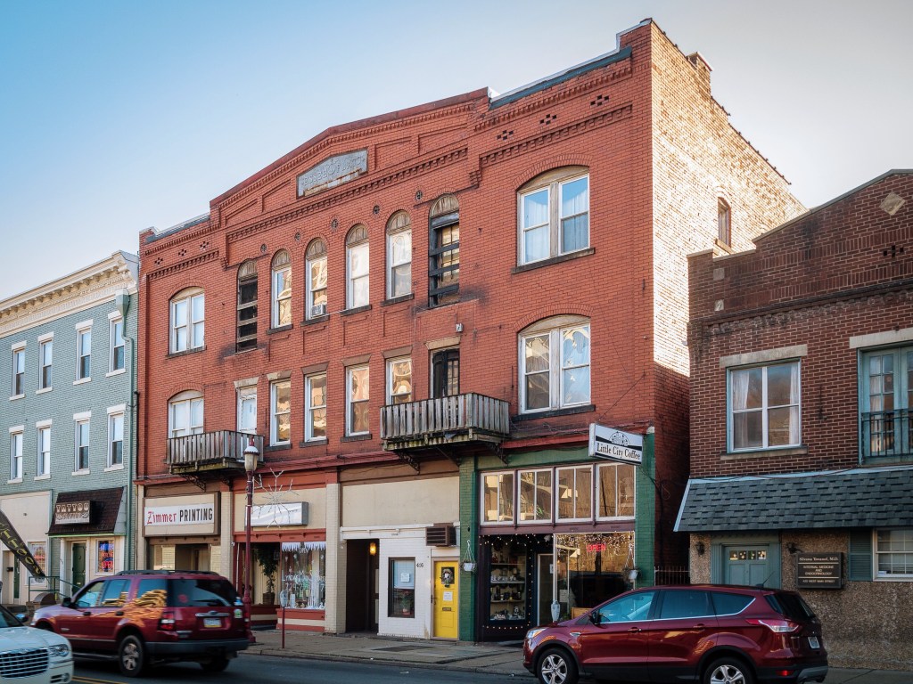 Photo of building at 410 - 418 West Main Street, Monongahela, Pa. 15063 along rt 88 and rt 136. Photo property of the Monongahela Main Street Program.