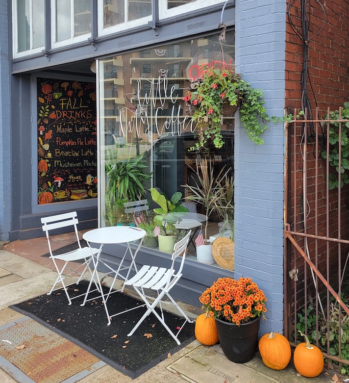 bistro tables at little city coffee